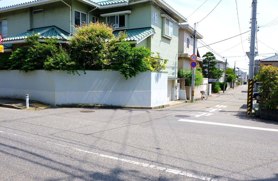 This is the intersection where police dogs lost Megumi Yokota's trail. A short walk down the alleyway is the Yokotas' former