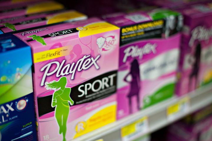 Tampons are often subject to sales tax because they're not considered a basic need the way medicine and food are.