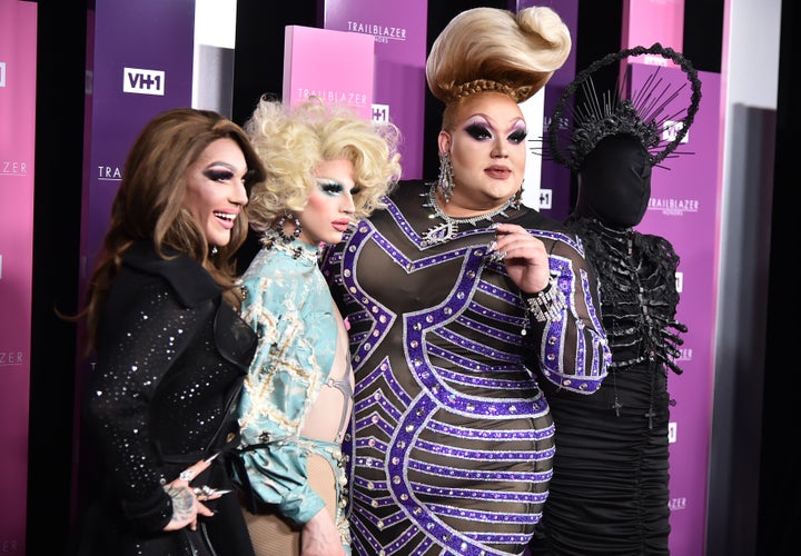 Kameron Michaels, Aquaria, Eureka O'Hara and Asia O'Hara pose together at the VH1 Trailblazer Honors on June 21.