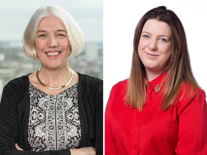 Beverley Nielsen (left) the Lib Dem candidate in the West Midlands mayoral elections, and Birmingham City Councillor Nicky Brennan.