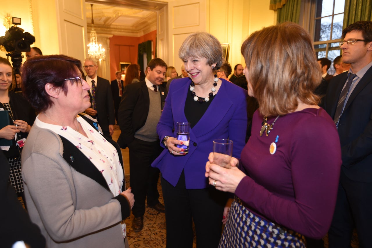 UK Prime Minister Theresa May at a reception for the Jo Cox Loneliness Commission