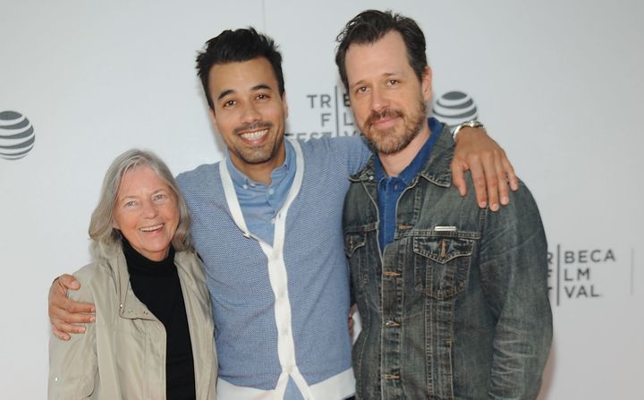 Rhys attending the Tribeca Film Festival Shorts in New York City in 2016, with stars of his short film “The Scarecrow,” Sandra Seacat and Darren Pettie.