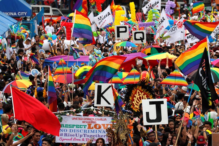 Between 20,000 and 25,000 people reportedly attended the annual Pride march in Marikina, the Philippines.