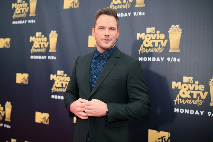  Chris Pratt attends the 2018 MTV Movie And TV Awards.