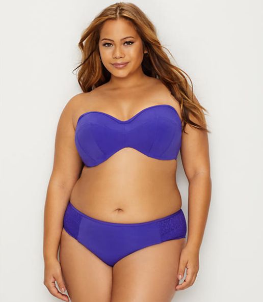 plus size bandeau bikini top