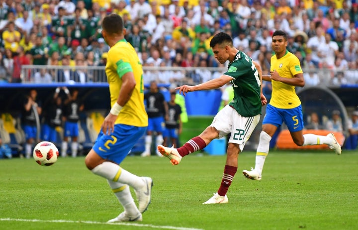 Mexico's Hirving "Chucky" Lozano scored El Tri's game-winning goal against Germany, but couldn't break through against Brazil