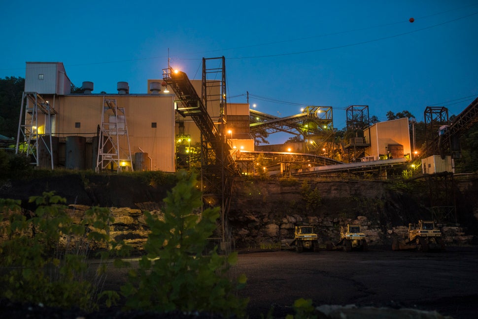 A coal prep plant, near Whitaker’s home, sits in silence during a layoff period. “It’s one of the only