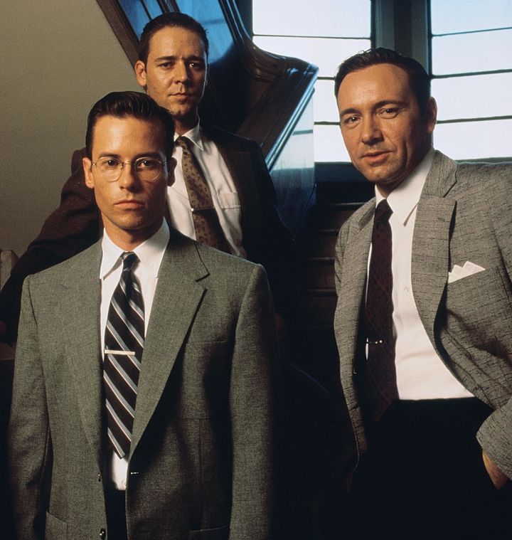Guy Pearce (front) with Kevin Spacey (right) in 'LA Confidential'.