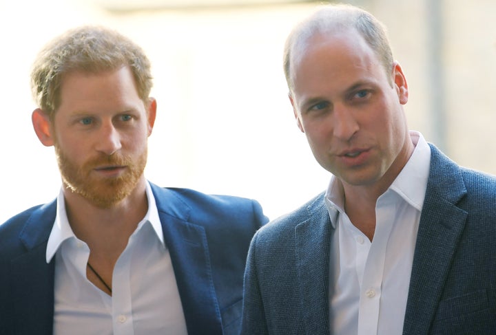 Prince Harry and Prince William attend the opening of the Greenhouse Sports Centre in London on April 26. 