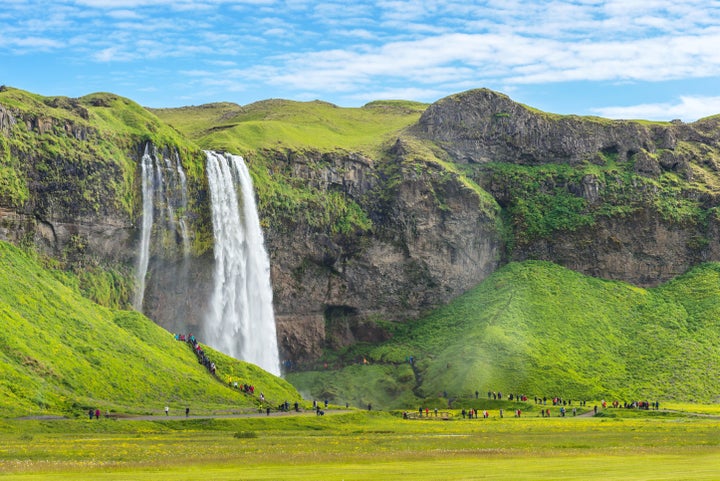 Seljalandsfoss waterfall in Iceland. 