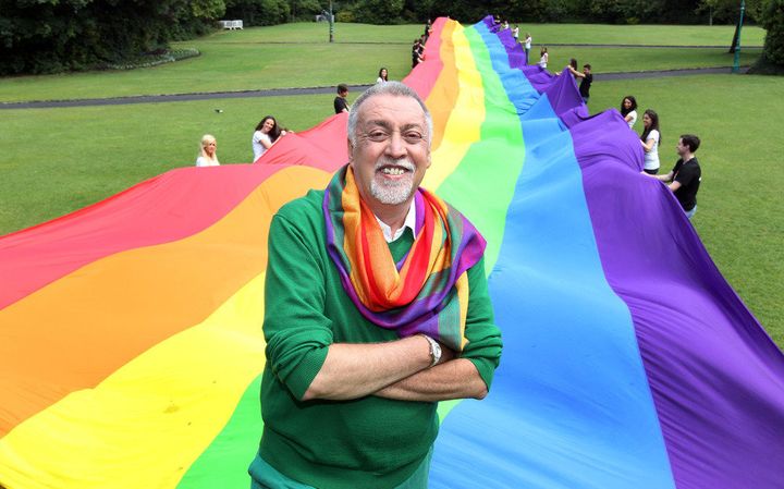 Gilbert Baker, who died in 2017, created the original rainbow flag at the request of Harvey Milk. 