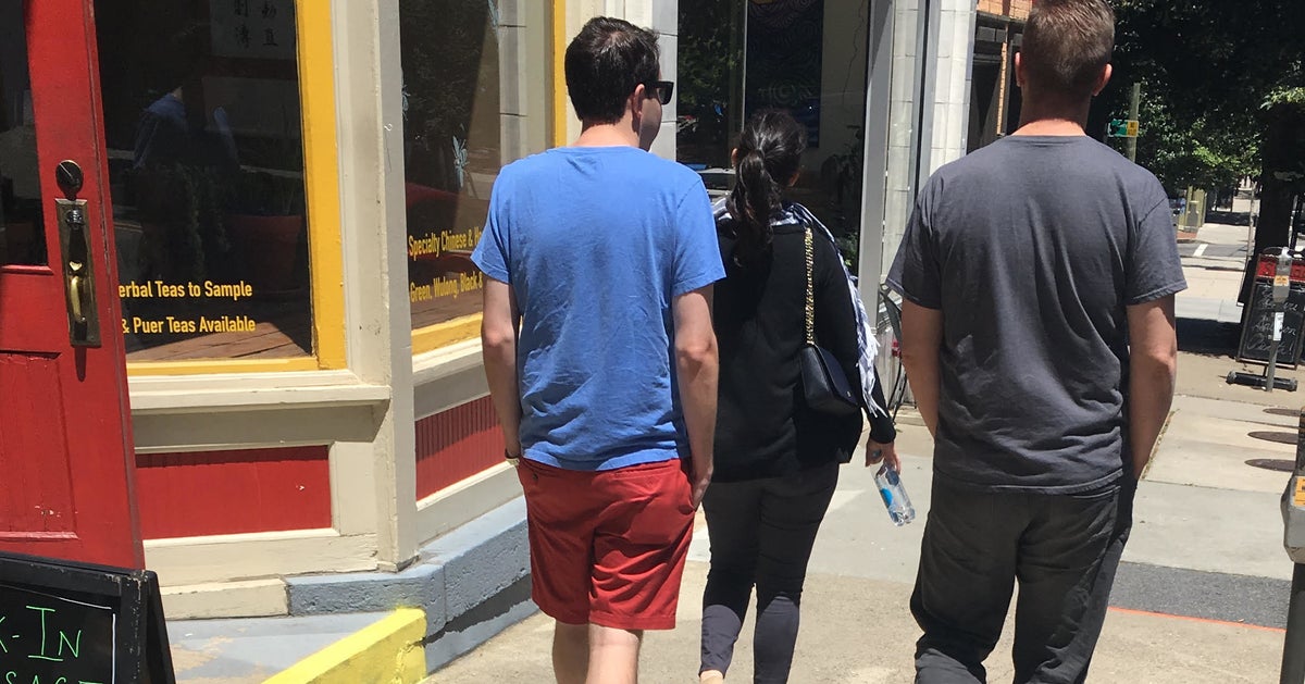 Blue shorts red shirt hotsell