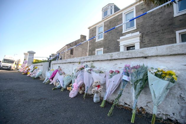 Floral tributes left after the discovery of Alesha's body 