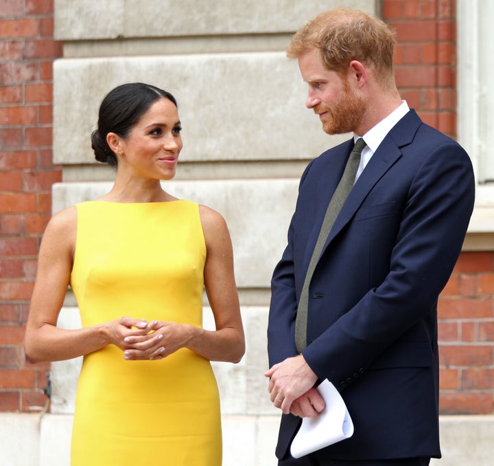   The Duchess of Sussex in a dress for the summer (and the current heat wave of Britain). 