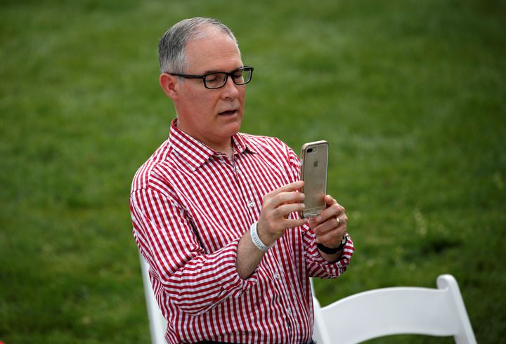 Scott Pruitt participates in an Independence Day picnic at the White House the day before handing in his resignation. 