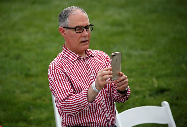 Scott Pruitt participates in an Independence Day picnic at the White House the day before handing in his resignation.
