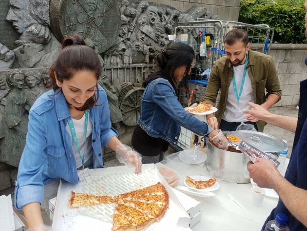 Restaurants all over the city now contribute to Let's Feed Brum, so one day it could be pizza, another day it could be curry.