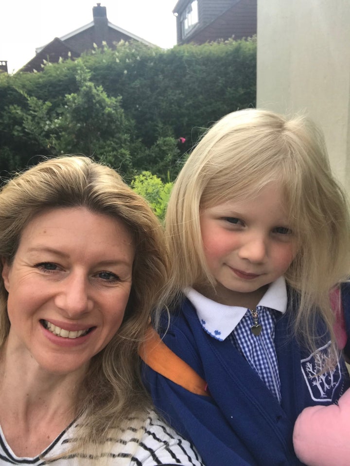 Claire Lavelle with her five-year-old daughter Amelia.