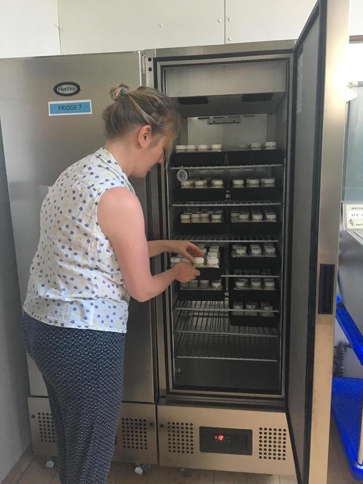 All milk is stored and labelled in fridges in the Milk Bank. 