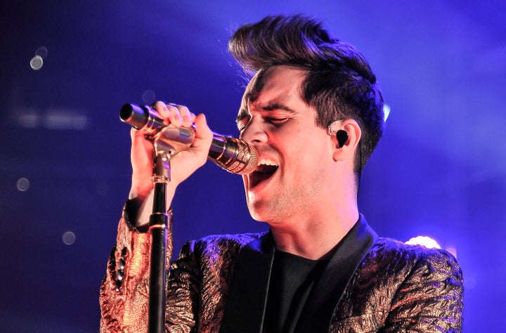 Brendon Urie of Panic! at the Disco performs at Oracle Arena in Oakland, California, in March 2017.