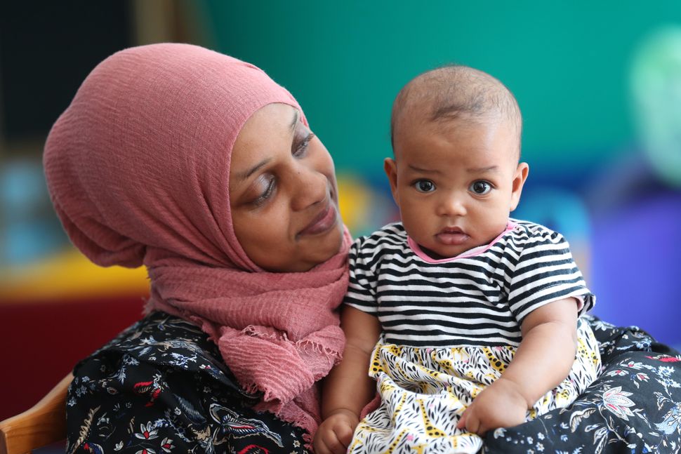 Muna Saleh and 5 month old Khatra Saleh