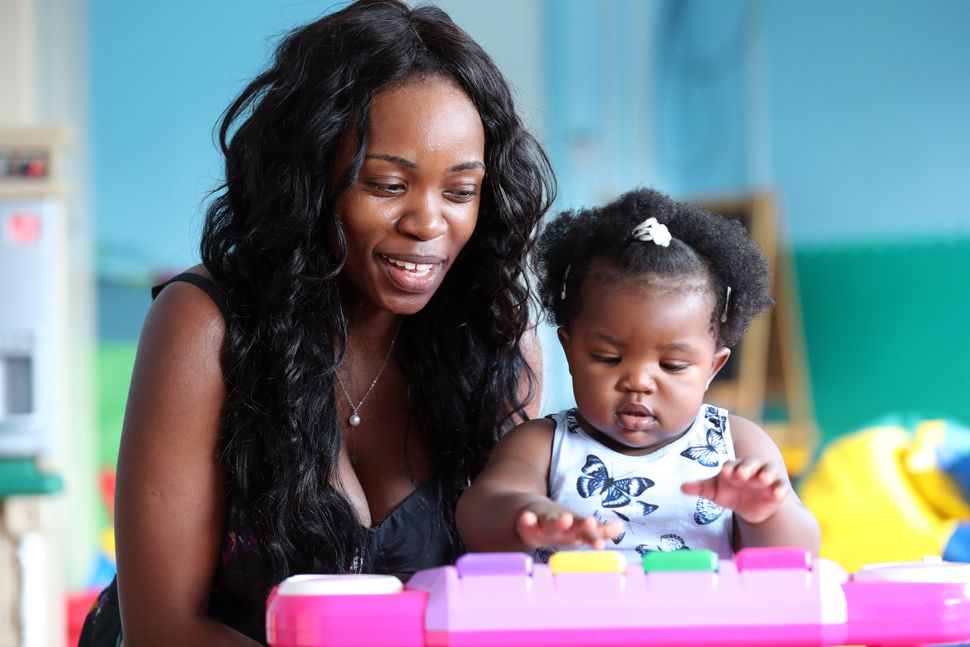 Chanise Bell-Crawford and 1 year old Kaylani Crawford