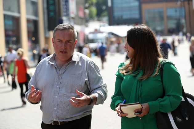 Councillor Adrian Andrew on Walsall high street