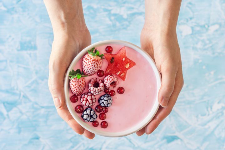 Many smoothie bowls contain more servings of fruit than you'd ever imagine eating if they weren't blended together.