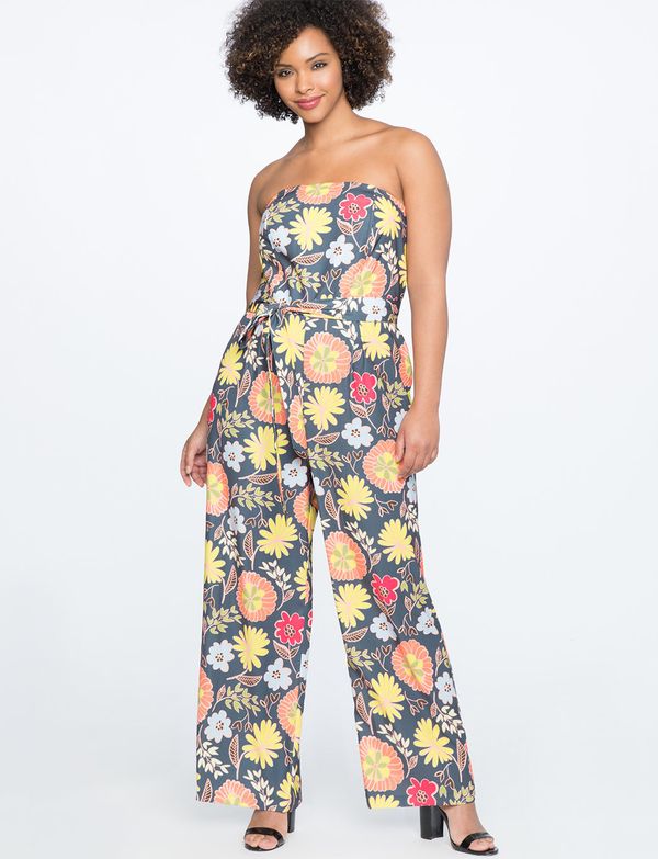 <strong>Sizes</strong>: 14 to 28<br>Get the <a href="https://www.eloquii.com/printed-strapless-jumpsuit/1326650.html?dwvar_13