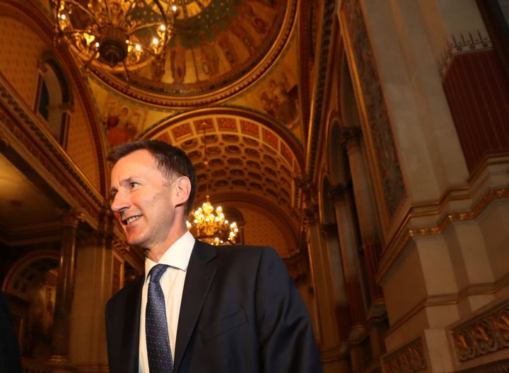 Jeremy Hunt arrives at the Foreign Office in London after being appointed as the new Foreign Secretary, following Boris Johnson's resignation.