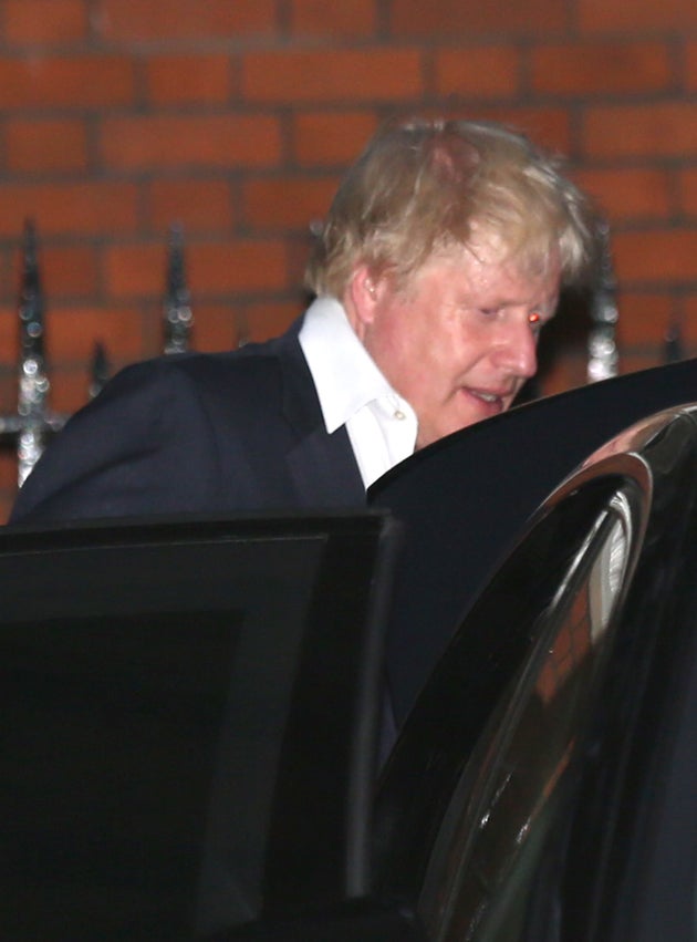 Boris Johnson leaves Carlton House Terrace in Westminster, London, after he resigned as Foreign Secretary. 