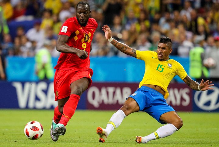 Romelu Lukaku set up Belgium's winning goal against tournament favorite Brazil in the quarterfinal, sending Belgium to its first World Cup semifinal appearance since 1986.