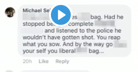 A screengrab of another comment from Michael Selyem's Facebook account.