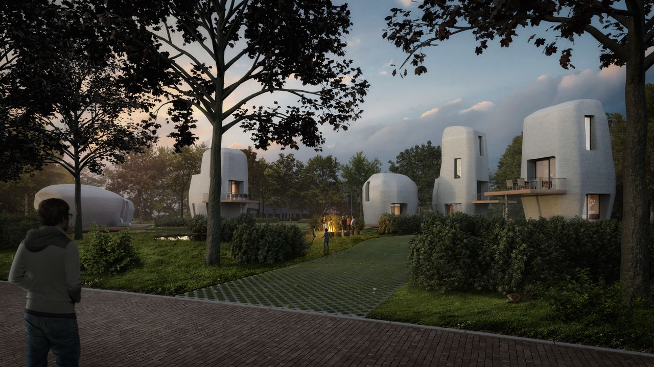 The Eindhoven houses will be rented out on the open market, but those involved in the project say the 3D-printing technique could eventually be applied to produce low-cost, environmentally friendly social housing.