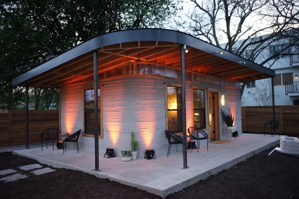 A 3D-printed concrete home from Icon, an American company.