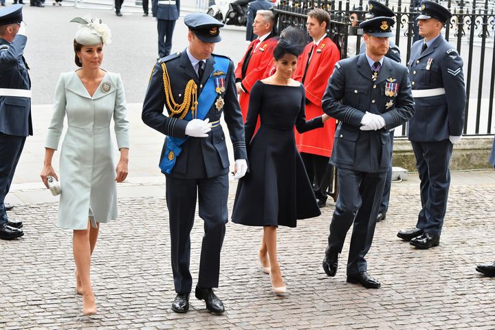 The royal fab four at the centenary of the RAF celebration on July 10. 