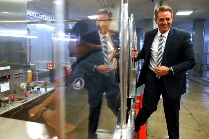 Sen. Jeff Flake (R-Ariz.) has called for Congress to restrain President Donald Trump’s ability to unilaterally levy tariffs.