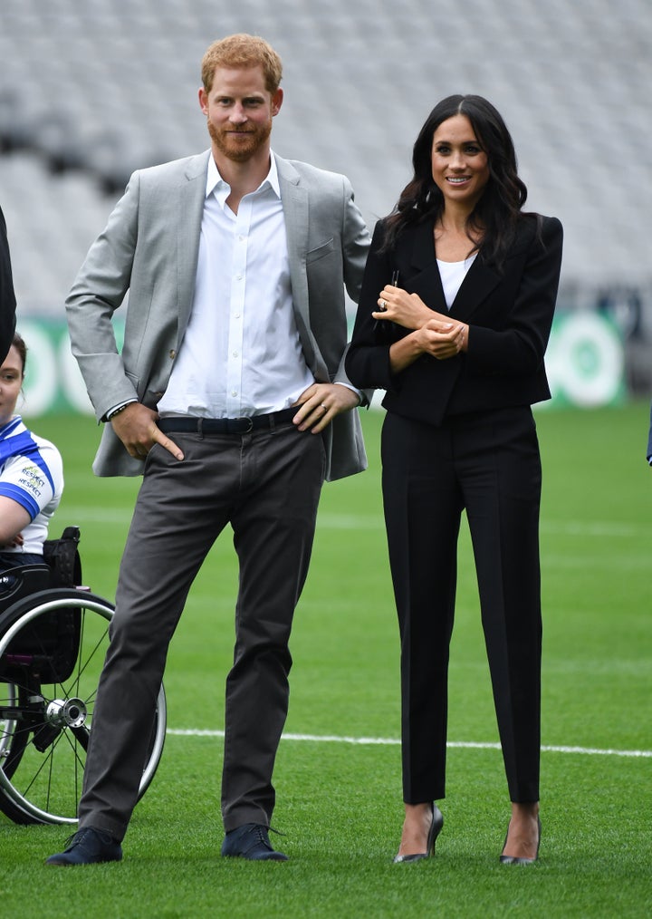 The Duke and Duchess of Sussex during a visit to Croke Park on the second day of their visit to Dublin, Ireland on Wednesday, July 11.