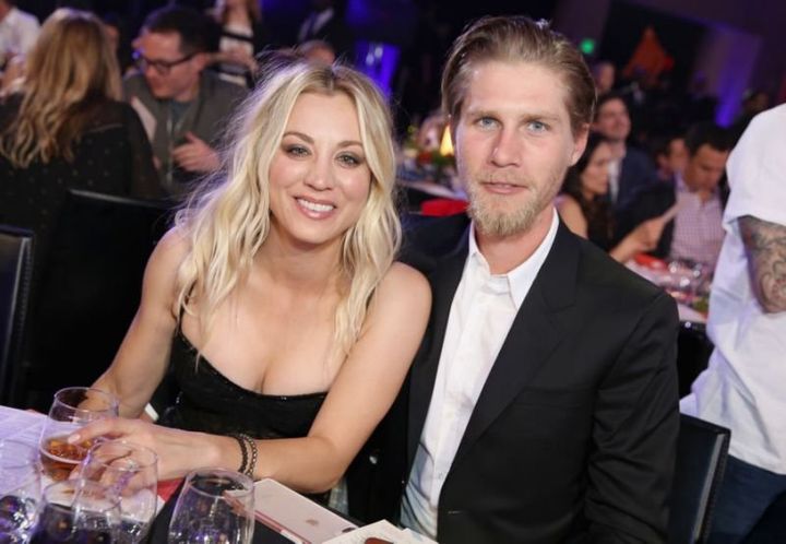 Kaley Cuoco and Karl Cook attend Seth Rogen’s Hilarity for Charity event on March 24, 2018, in L.A. 