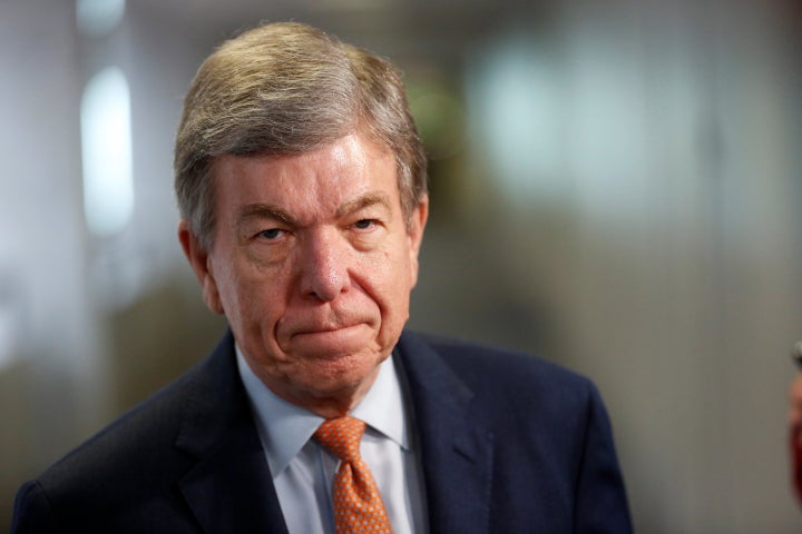 Sen. Roy Blunt (R-Mo.) led negotiations on a Senate bill that watered down protections for victims of sexual harassment that were in a House bill.