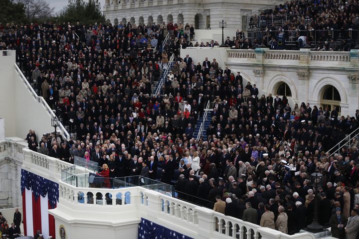 White speaks as part of Trump's inaugural ceremony on Jan. 20, 2017.