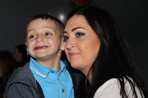 Bradley Lowery with his mother Gemma.