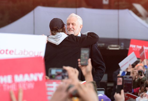 Saffiyah Khan taking part in Jeremy Corbyn's General Election rally in Birmingham