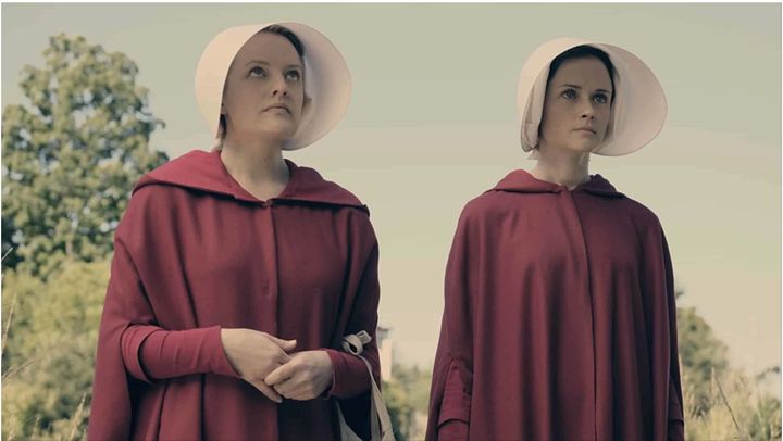 Elisabeth Moss and Alexis Bledel in "The Handmaid's Tale."