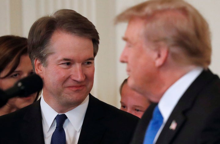 Judge Brett Kavanaugh after the announcement of his nomination to the Supreme Court, July 9, with President Donald Trump 