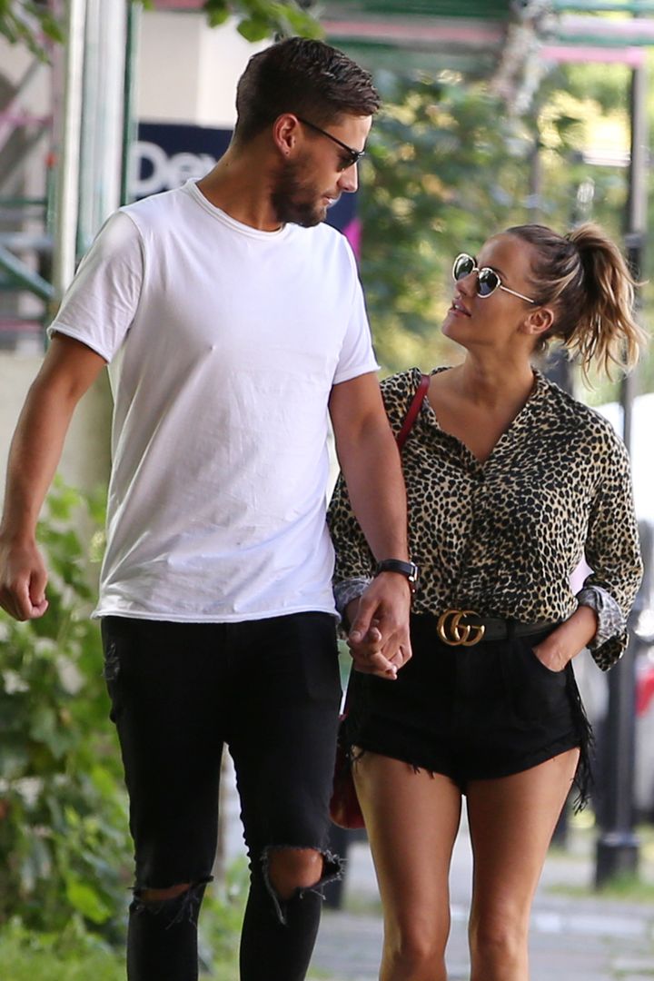 Andrew Brady and Caroline Flack, a month before their split