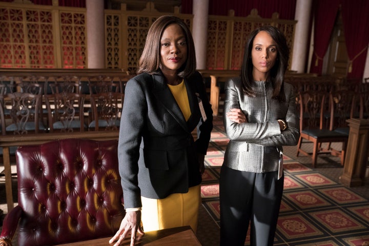 Viola Davis and Kerry Washington in the "Scandal" and "How to Get Away with Murder" crossover episode.