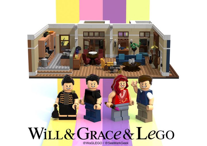 Designer Mark Fitzpatrick has proposed a Lego set based on “Will & Grace,” featuring the four principal characters in miniature.