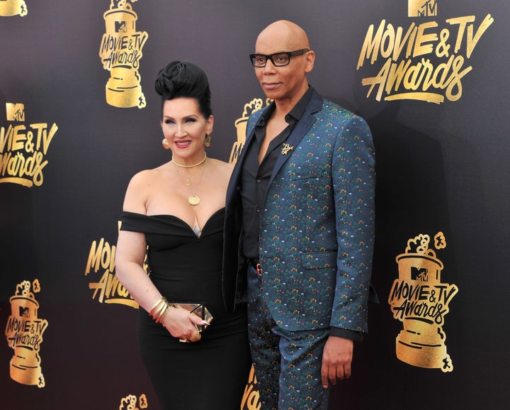 RuPaul and Michelle Visage arrive at the 2017 MTV Movie And TV Awards.