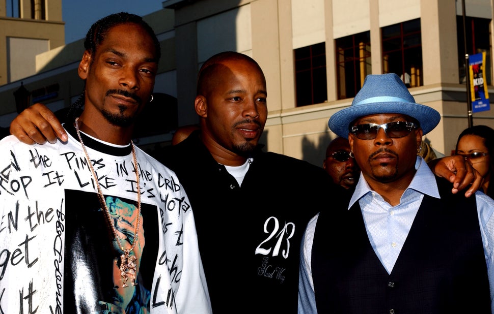 Snoop Dogg, Warren G and Nate Dogg arrive at the BET Comedy Awards at the Pasadena Civic Auditorium Sept. 28, 2004, in P